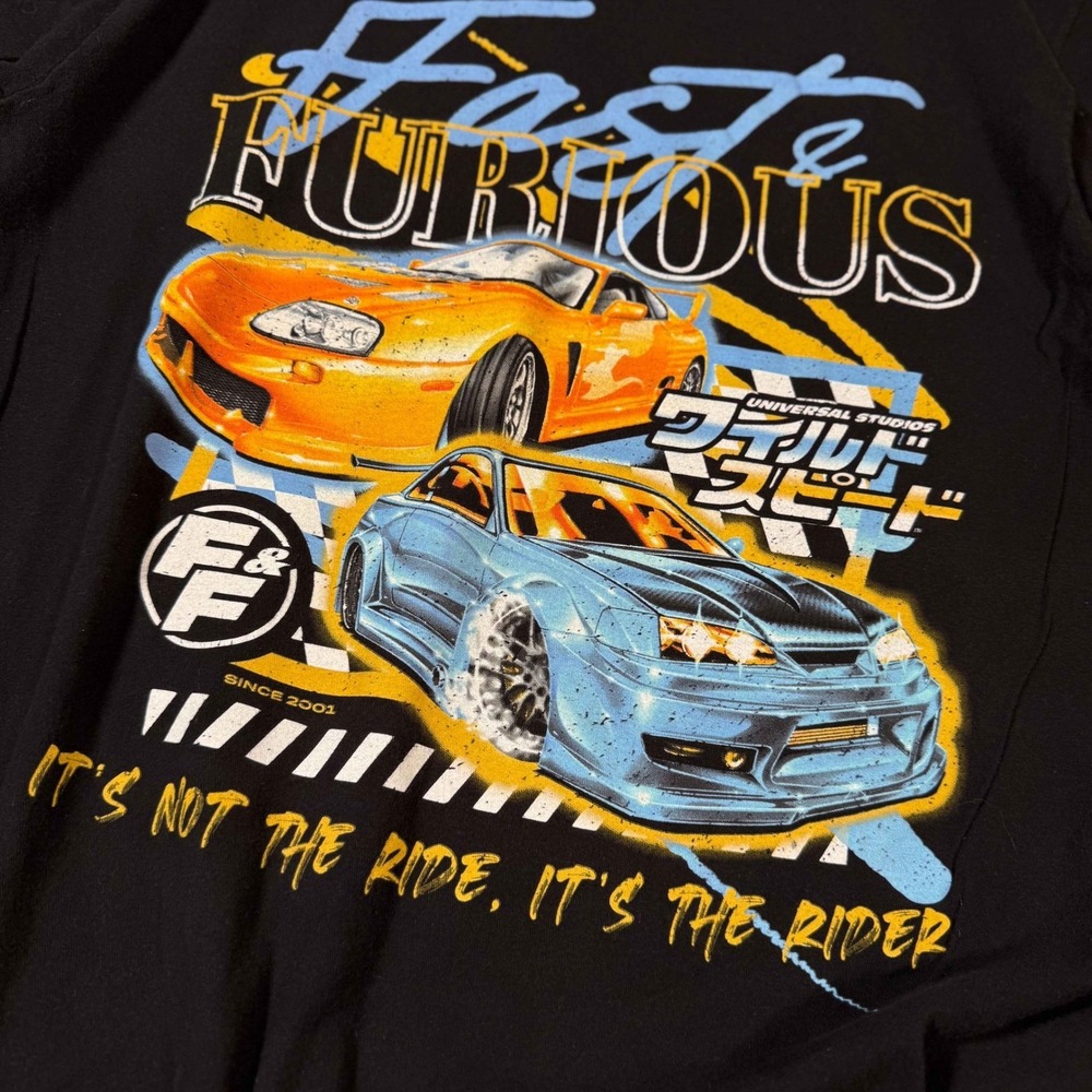 Fast & Furious Universal Studios Graphic T-Shirt Black Mens Large JDM Racing Tee
